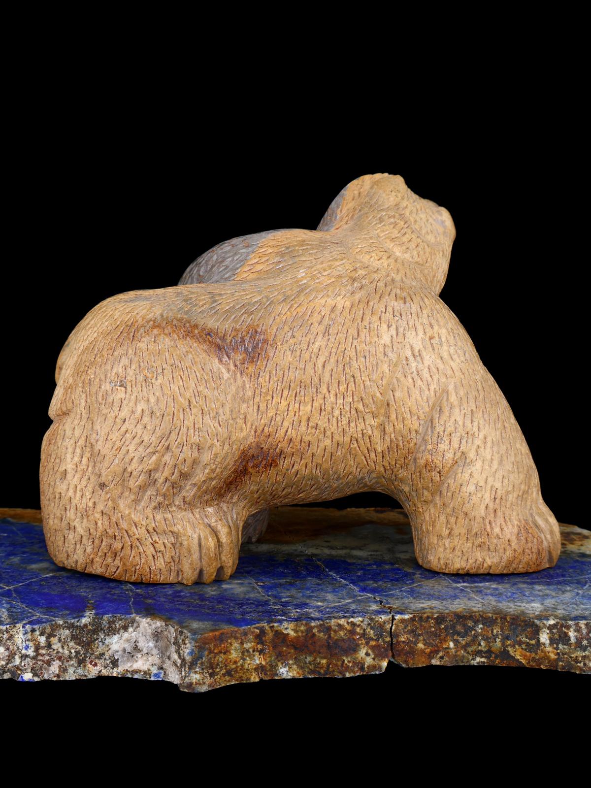 Travertine Bear Zuni Fetish