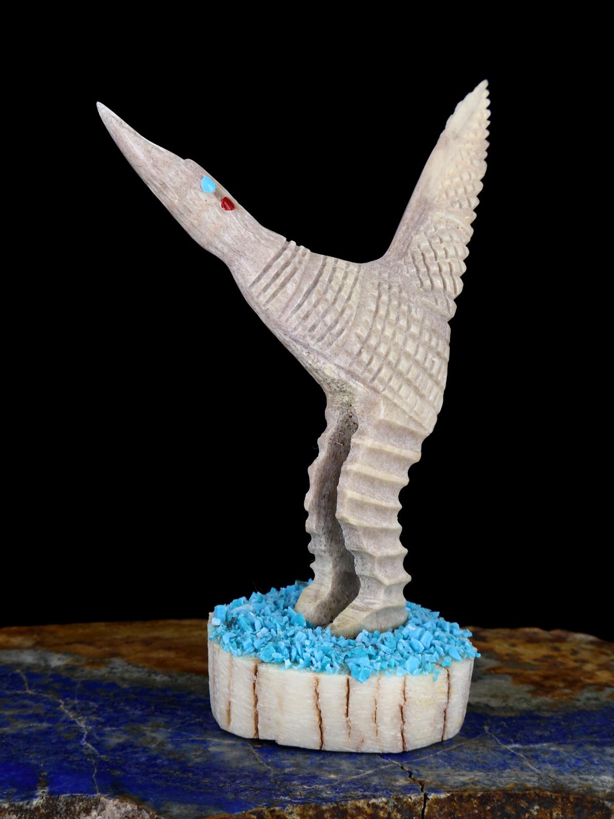 Antler Bird Zuni Fetish Carving