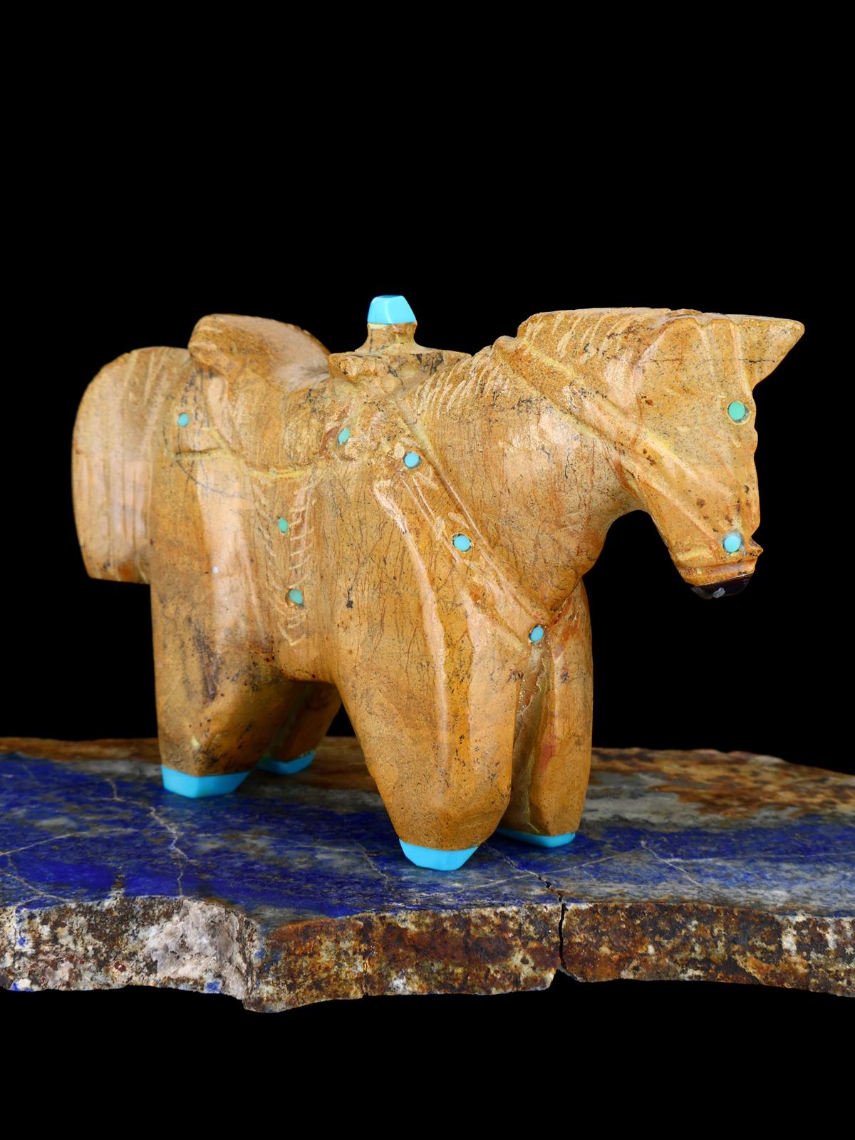 Travertine Horse Zuni Fetish