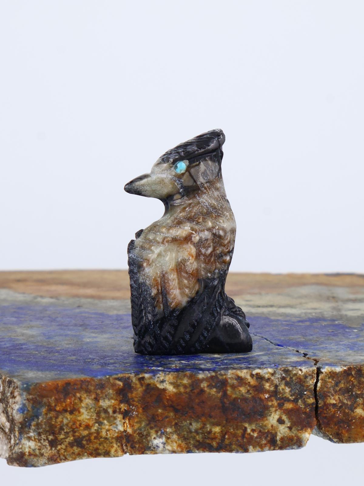 Picasso Marble Bird Zuni Fetish - PuebloDirect.com