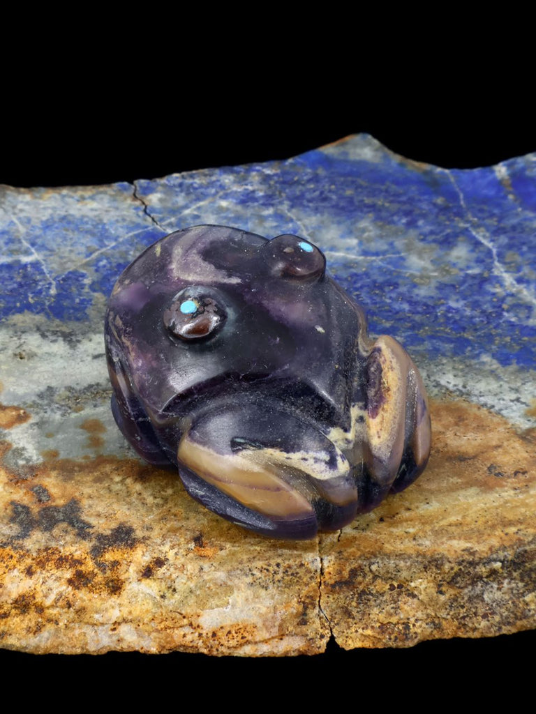 Fluorite Frog Zuni Fetish - PuebloDirect.com
