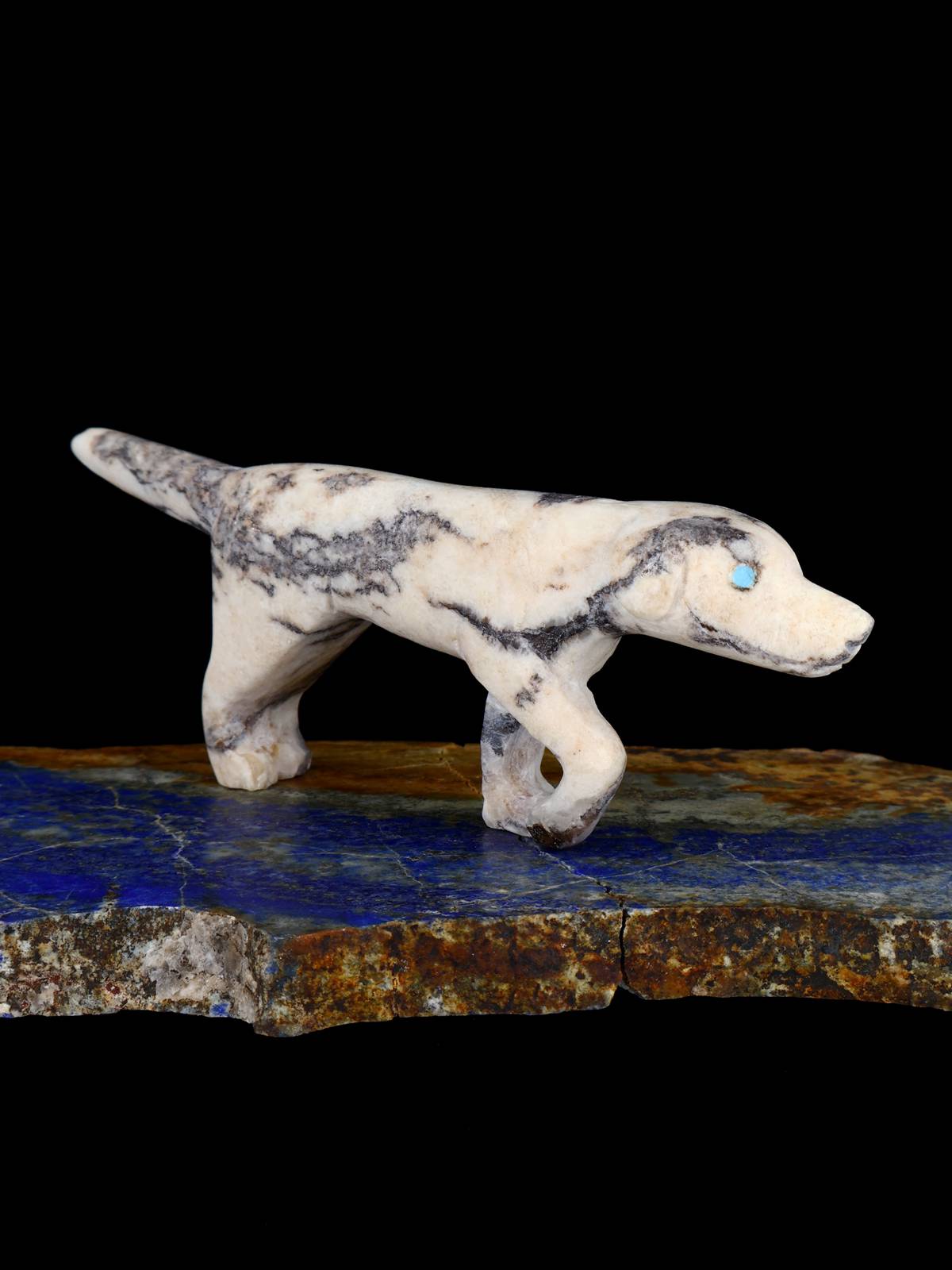 Marble Dog Zuni Fetish
