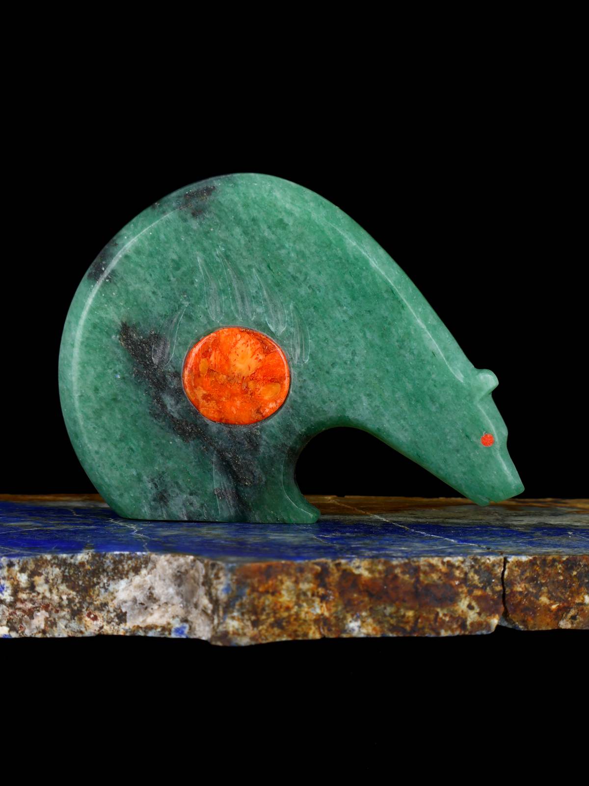 Aventurine Bear Zuni Fetish