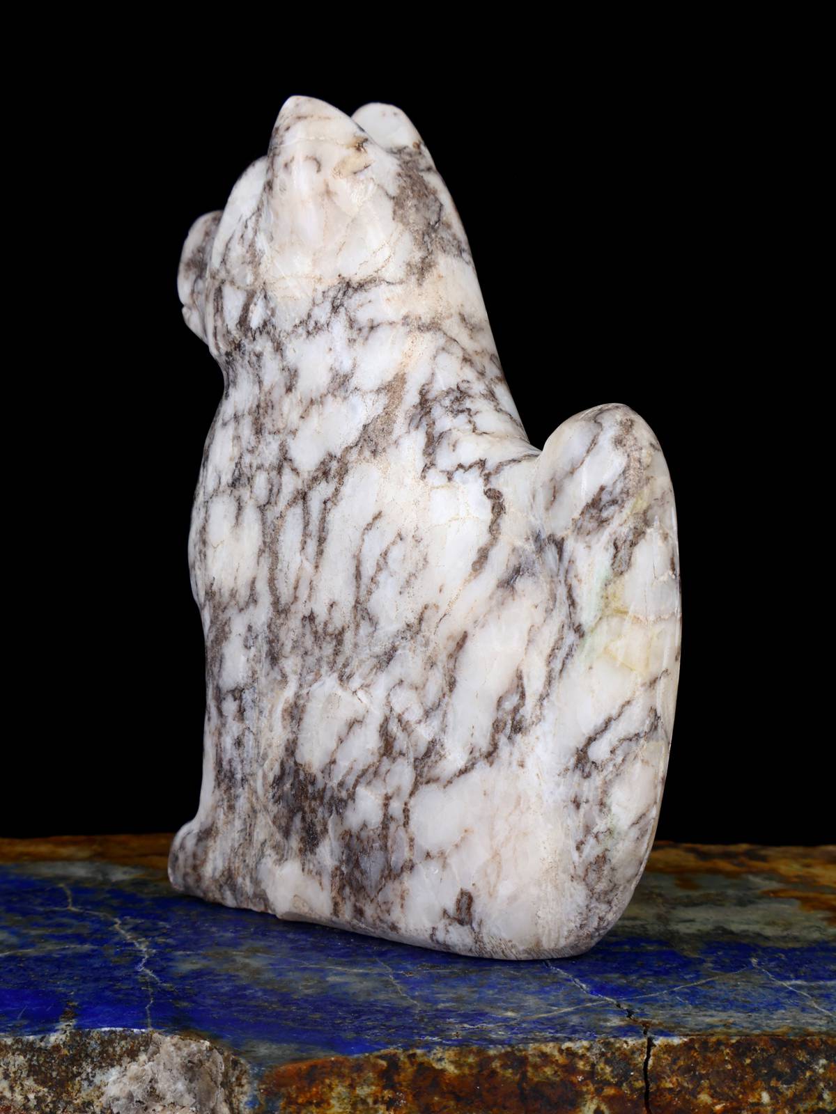 Marble Dog Zuni Fetish