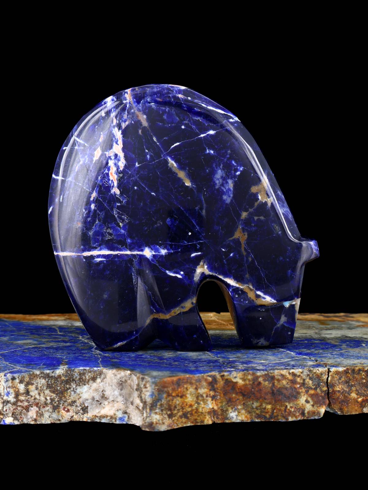 Sodalite Bear Zuni Fetish