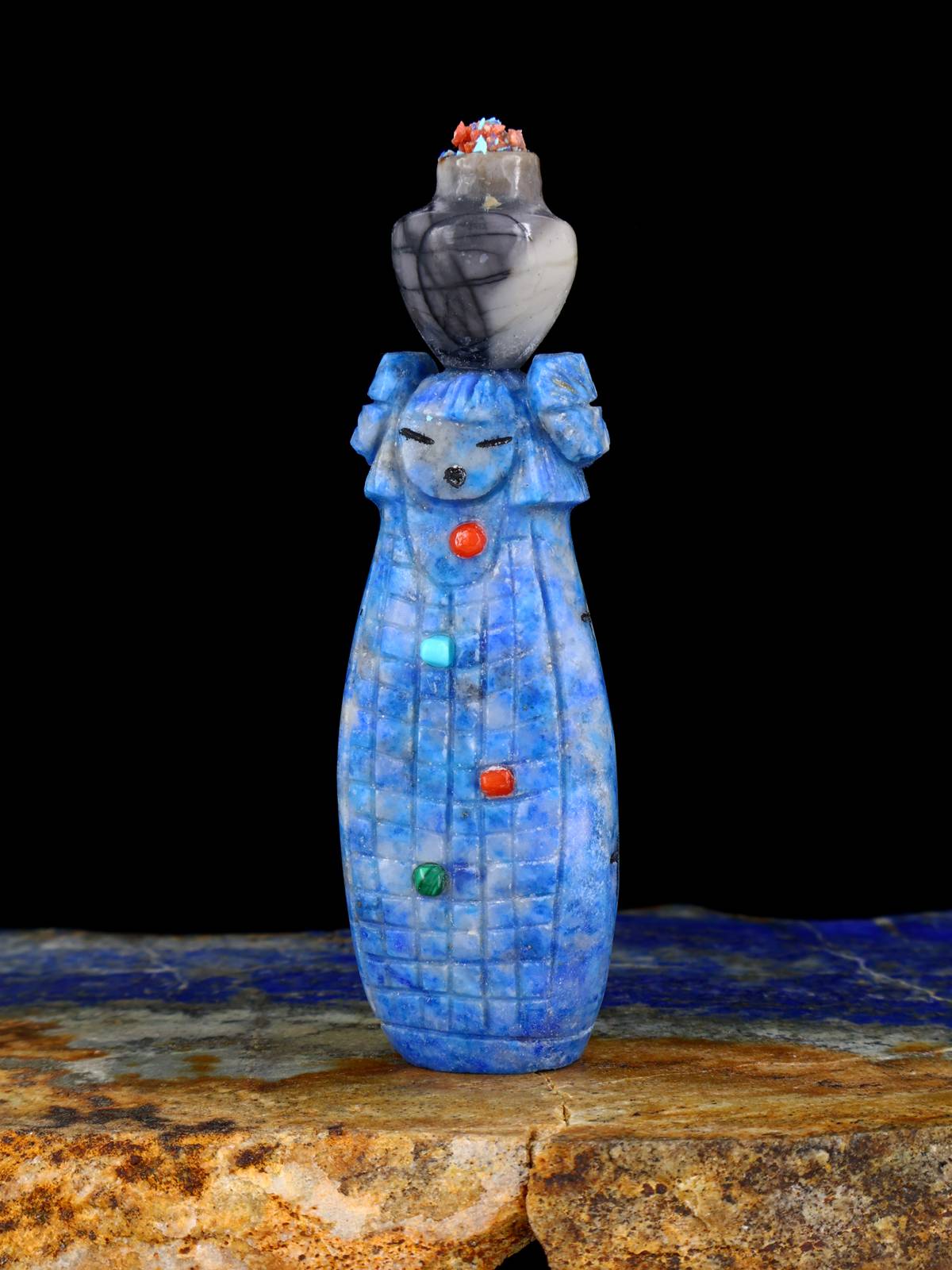 Denim Lapis Maiden Zuni Fetish