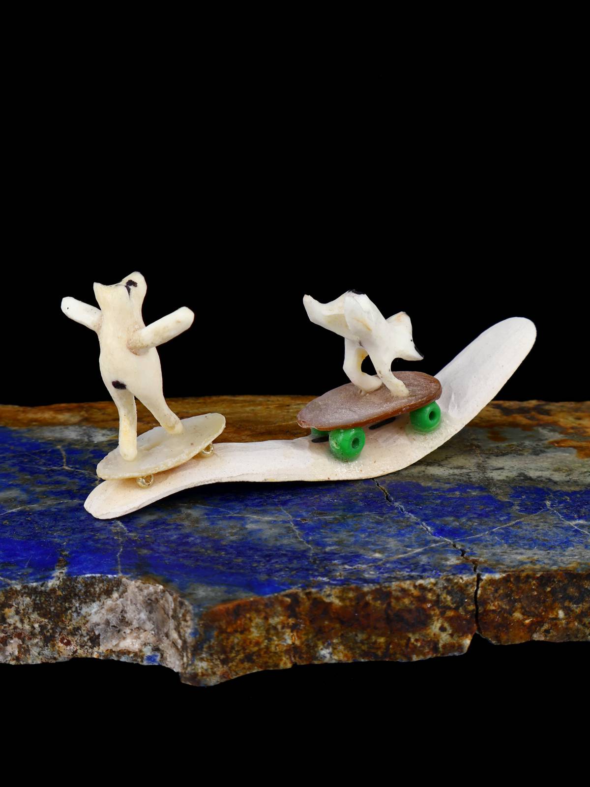 Antler Skateboard Bear Zuni Fetish