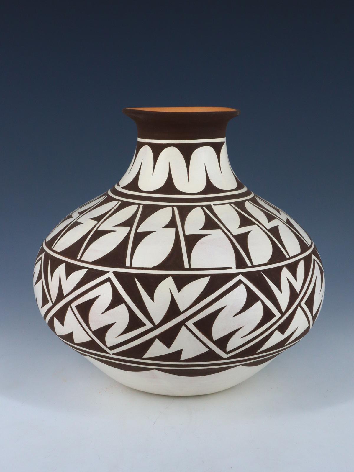 Cuenco de cerámica enrollado a mano de Zuni Pueblo