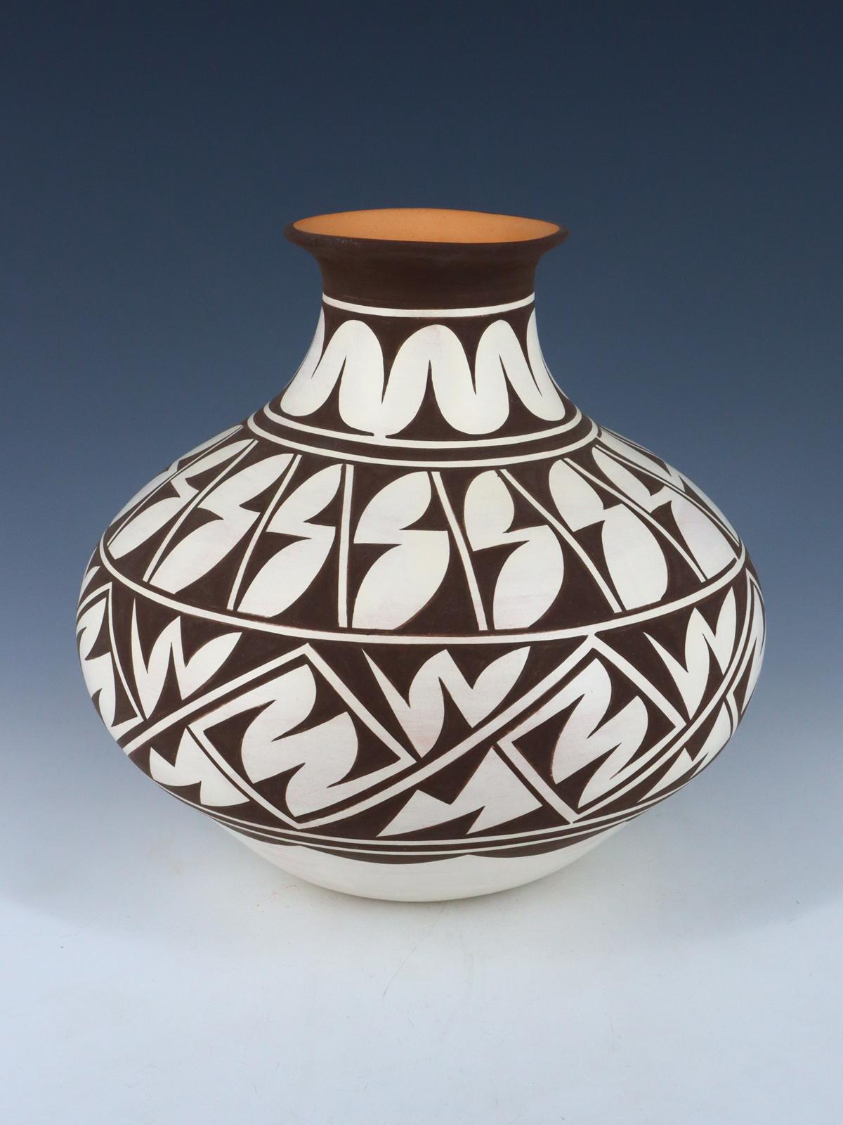 Cuenco de cerámica enrollado a mano de Zuni Pueblo