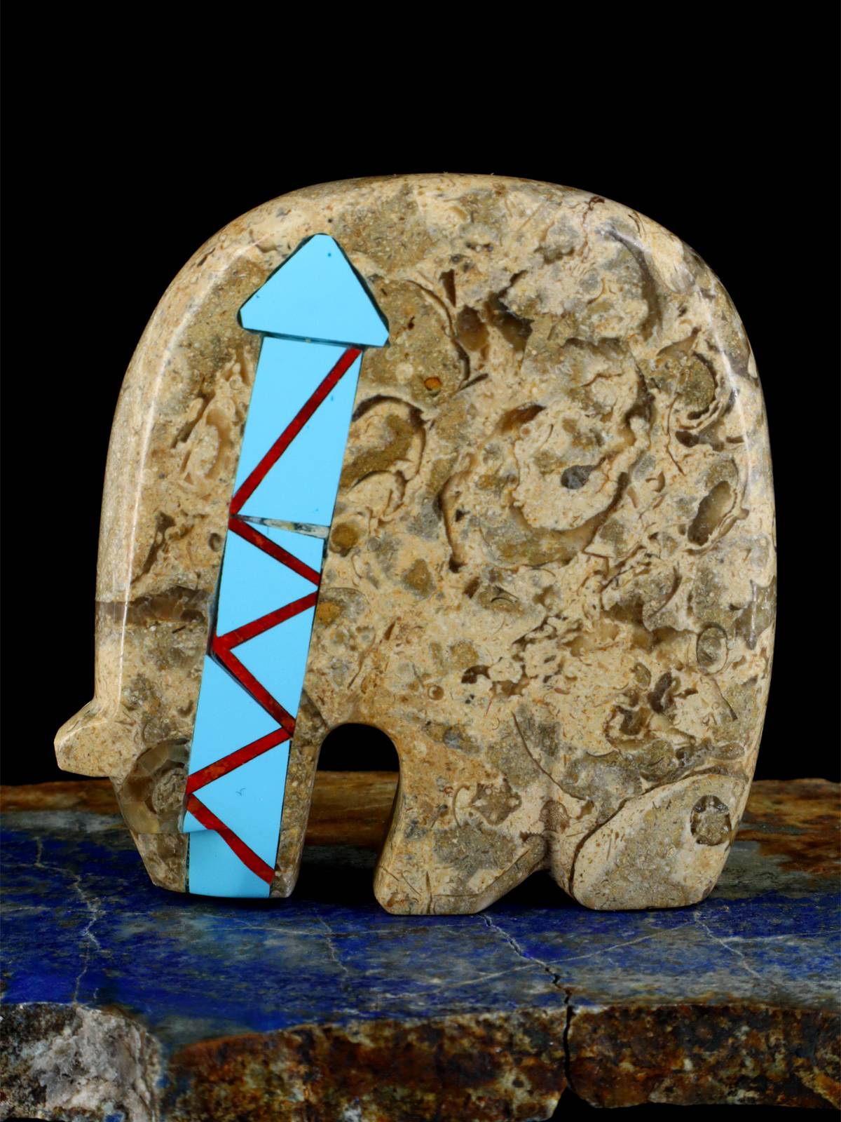 Fossil Stone Bear Zuni Fetish - PuebloDirect.com