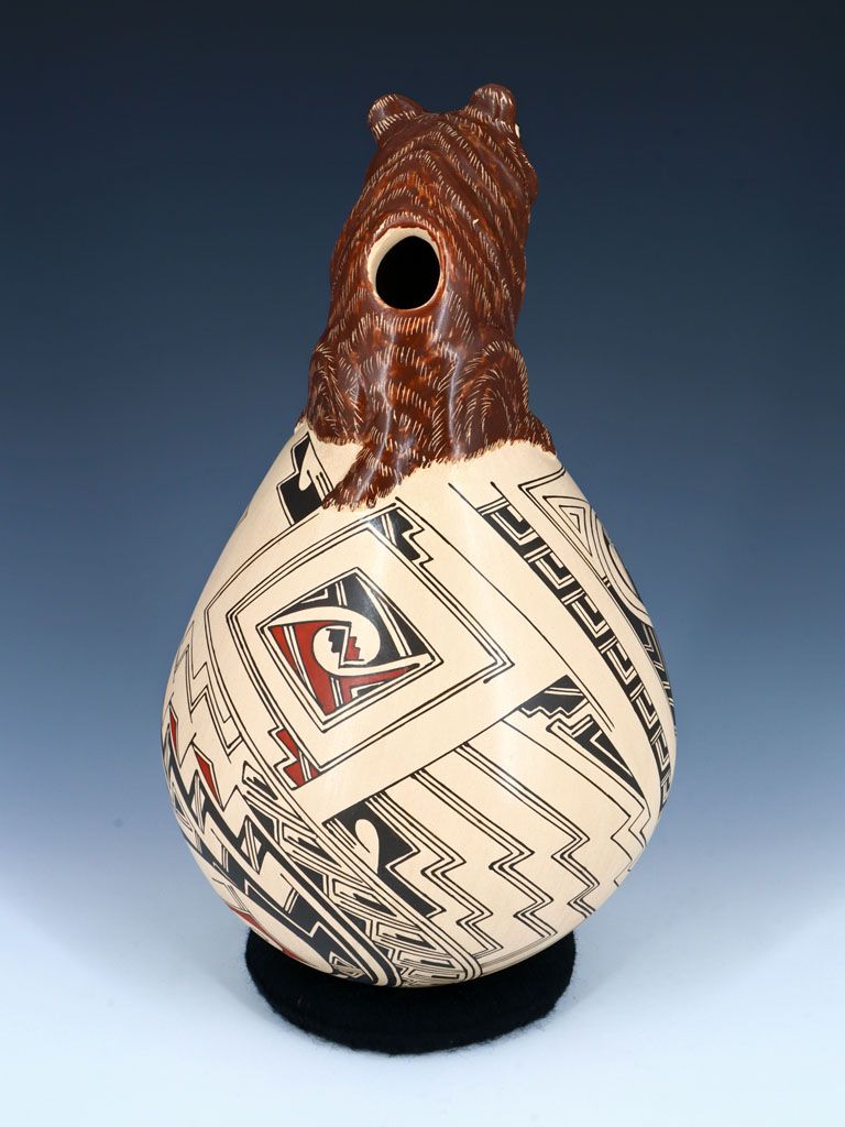 Mata Ortiz Hand Coiled Bear Effigy Pottery - PuebloDirect.com