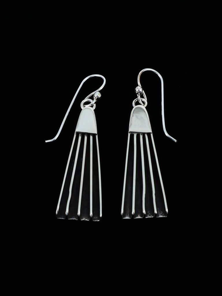 Native American Sterling Silver Dangle Earrings - PuebloDirect.com