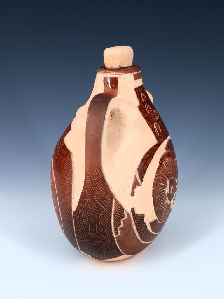 Santa Clara Pueblo Hand Coiled Etched Pottery - PuebloDirect.com