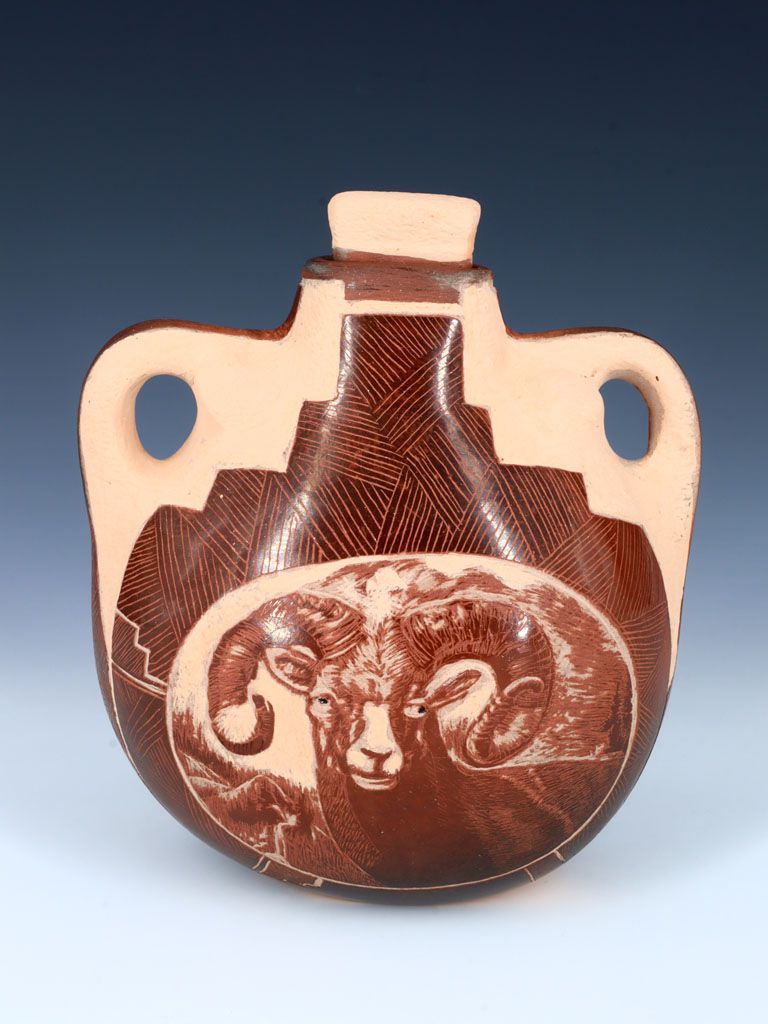Santa Clara Pueblo Hand Coiled Etched Pottery - PuebloDirect.com