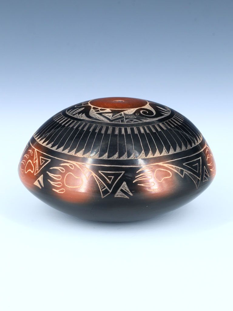 Santa Clara Pueblo Hand Coiled Seed Pot - PuebloDirect.com