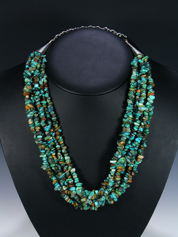 Seven Strand Navajo Turquoise Necklace - PuebloDirect.com