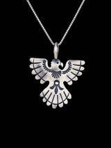 Native American Jewelry Sterling Silver Eagle Pendant - PuebloDirect.com