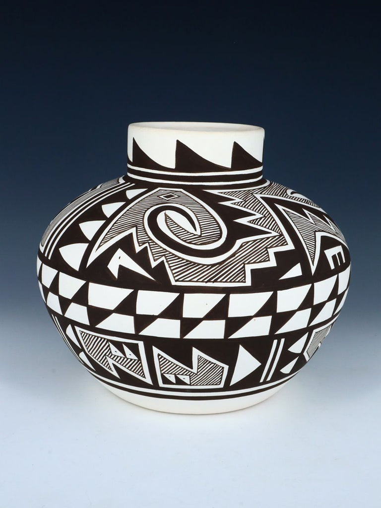 Acoma Style Pottery Painted Geometric Bowl - PuebloDirect.com