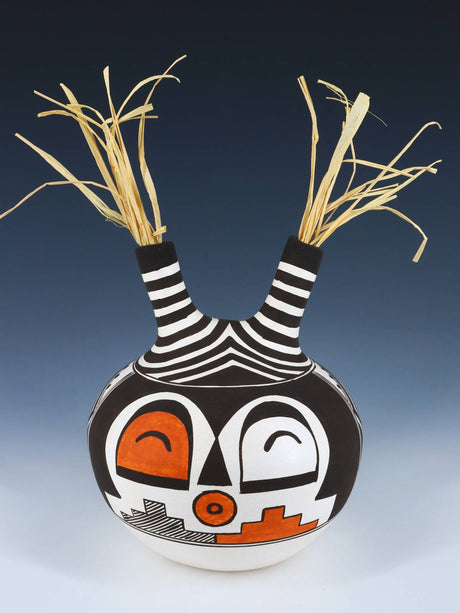 Laguna Pueblo Hand Coiled Pottery Koshare - PuebloDirect.com