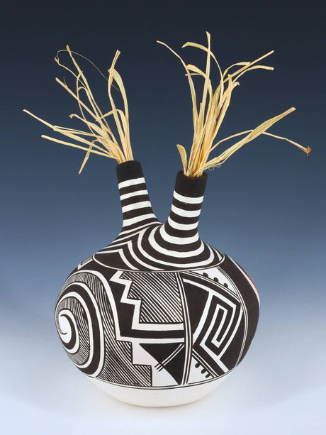 Laguna Pueblo Hand Coiled Pottery Koshare - PuebloDirect.com