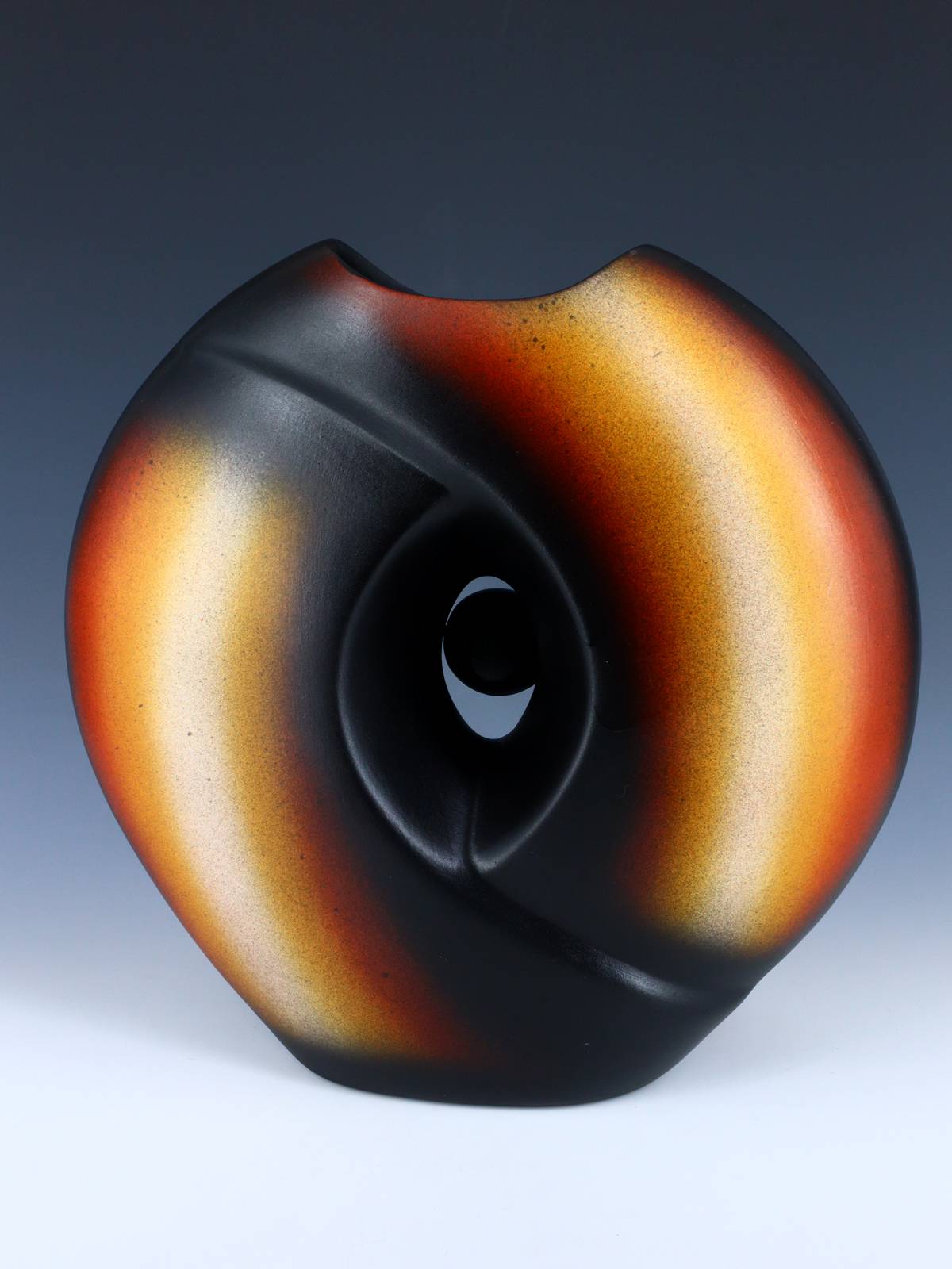 Acoma Pueblo Etched Kachina Dancer Pillow Pot - PuebloDirect.com