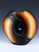 Acoma Pueblo Etched Kachina Dancer Pillow Pot - PuebloDirect.com