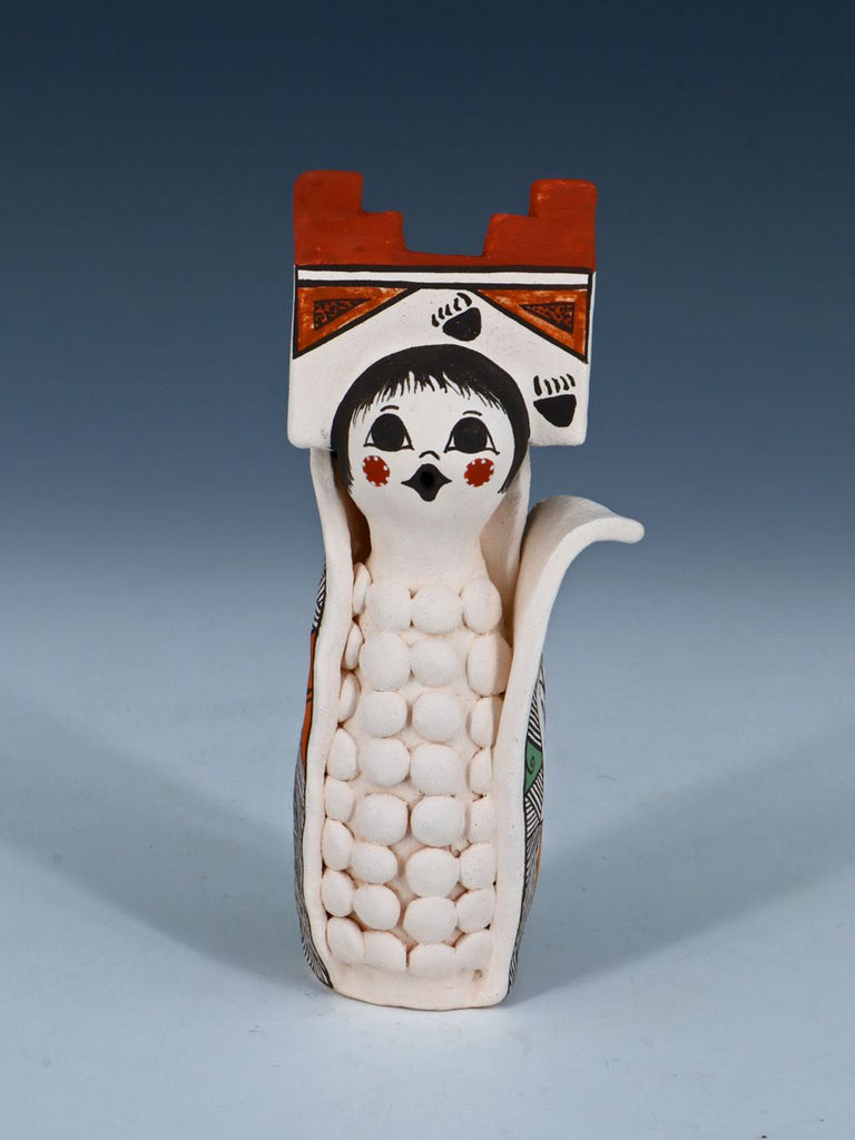 Acoma Pueblo Hand Made Pottery Corn Maiden Storyteller - PuebloDirect.com