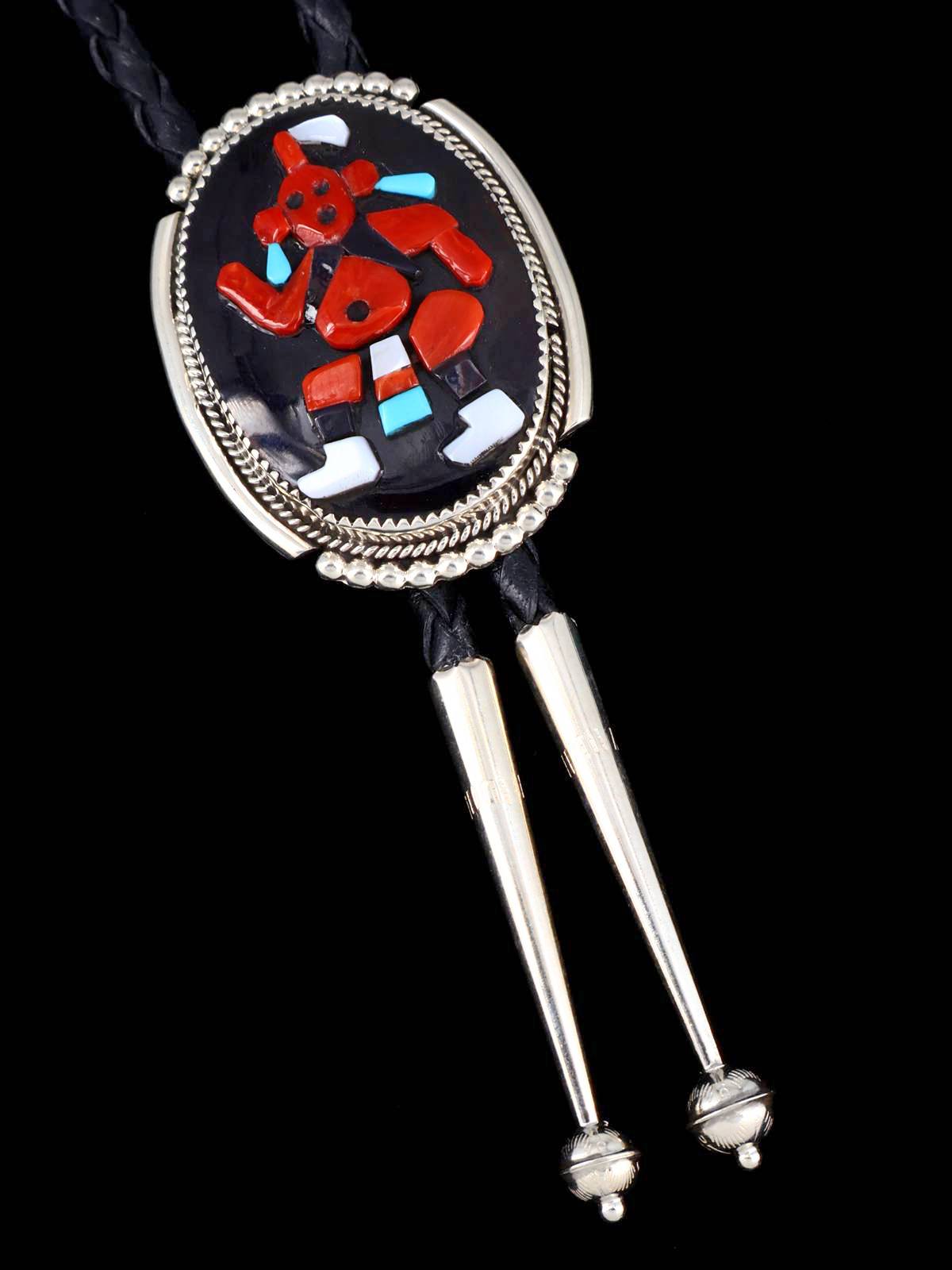 Zuni Pueblo Mudhead Inlay Bolo Tie