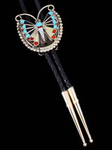 Zuni Pueblo Inlay Butterfly Bolo Tie