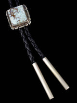 Corbata bolo de plata de ley nativa americana Golden Hill turquesa