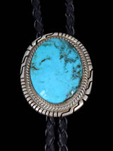 Native American Sterling Silver Turquoise Bolo Tie