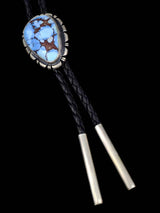 Corbata bolo de plata de ley nativa americana Golden Hill turquesa