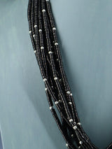 Collar turquesa con incrustaciones de mosaico de Santo Domingo nativo americano