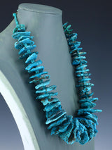 Large Native American Jewelry Single Strand Turquoise Necklace - PuebloDirect.com