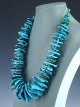 Large Native American Jewelry Single Strand Turquoise Necklace - PuebloDirect.com