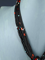 Collar turquesa con incrustaciones de mosaico de Santo Domingo nativo americano