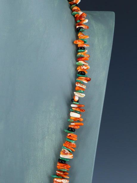 Collar de turquesa de una sola hebra de joyería india nativa americana