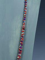Navajo Spiny Oyster, Lapis and Turquoise Tab Bead Necklace