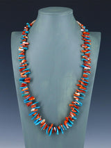 Collar de turquesa de una sola hebra de joyería india nativa americana