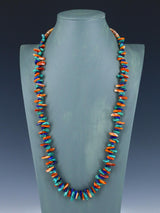 Collar de turquesa de una sola hebra de joyería india nativa americana