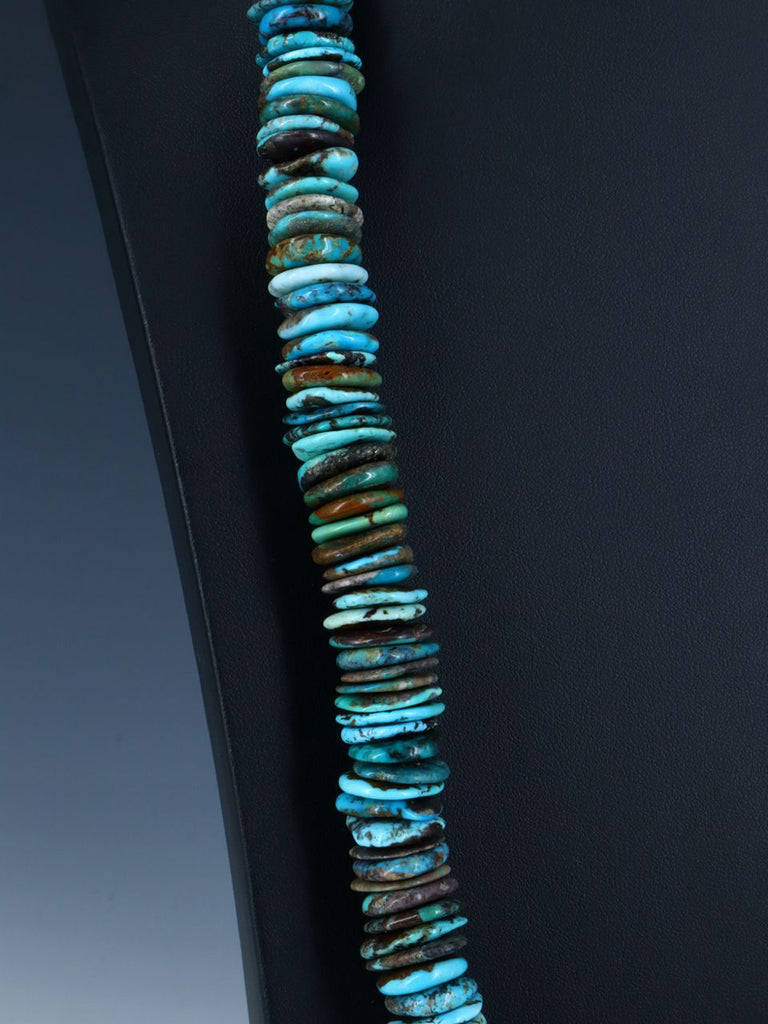 30" Native American Jewelry Single Strand Turquoise Necklace - PuebloDirect.com