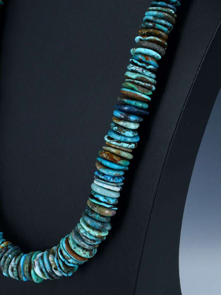 30" Native American Jewelry Single Strand Turquoise Necklace - PuebloDirect.com