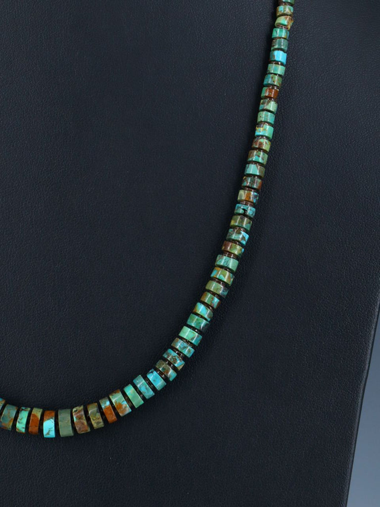 24" Native American Single Strand Turquoise Necklace - PuebloDirect.com