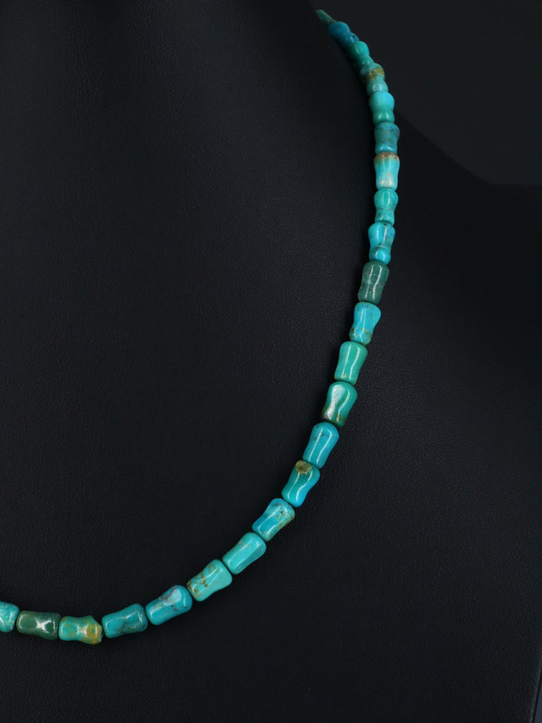18" Native American Single Strand Turquoise Necklace - PuebloDirect.com
