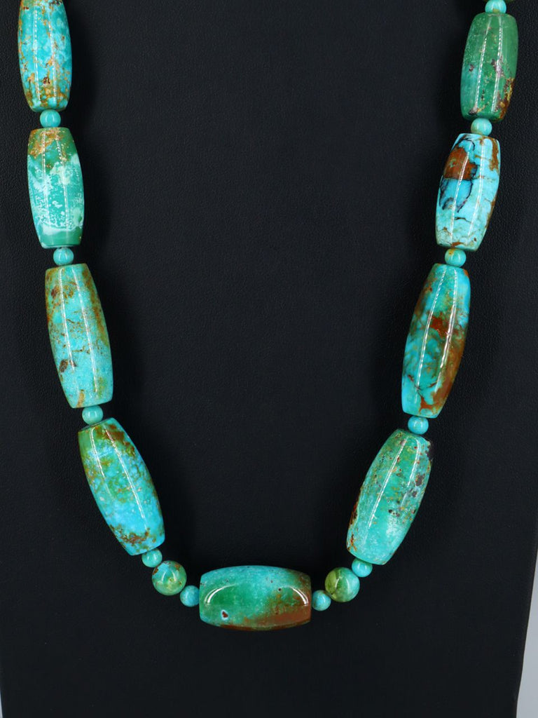 32" Native American Jewelry Single Strand Turquoise Necklace - PuebloDirect.com