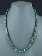 20" Single Strand Natural Carico Lake Turquoise Necklace - PuebloDirect.com