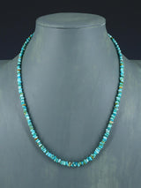 19" Single Strand Polychrome Lone Mountain Turquoise Necklace - PuebloDirect.com