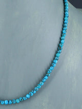Navajo Single Strand Turquoise Rounded Bead Necklace