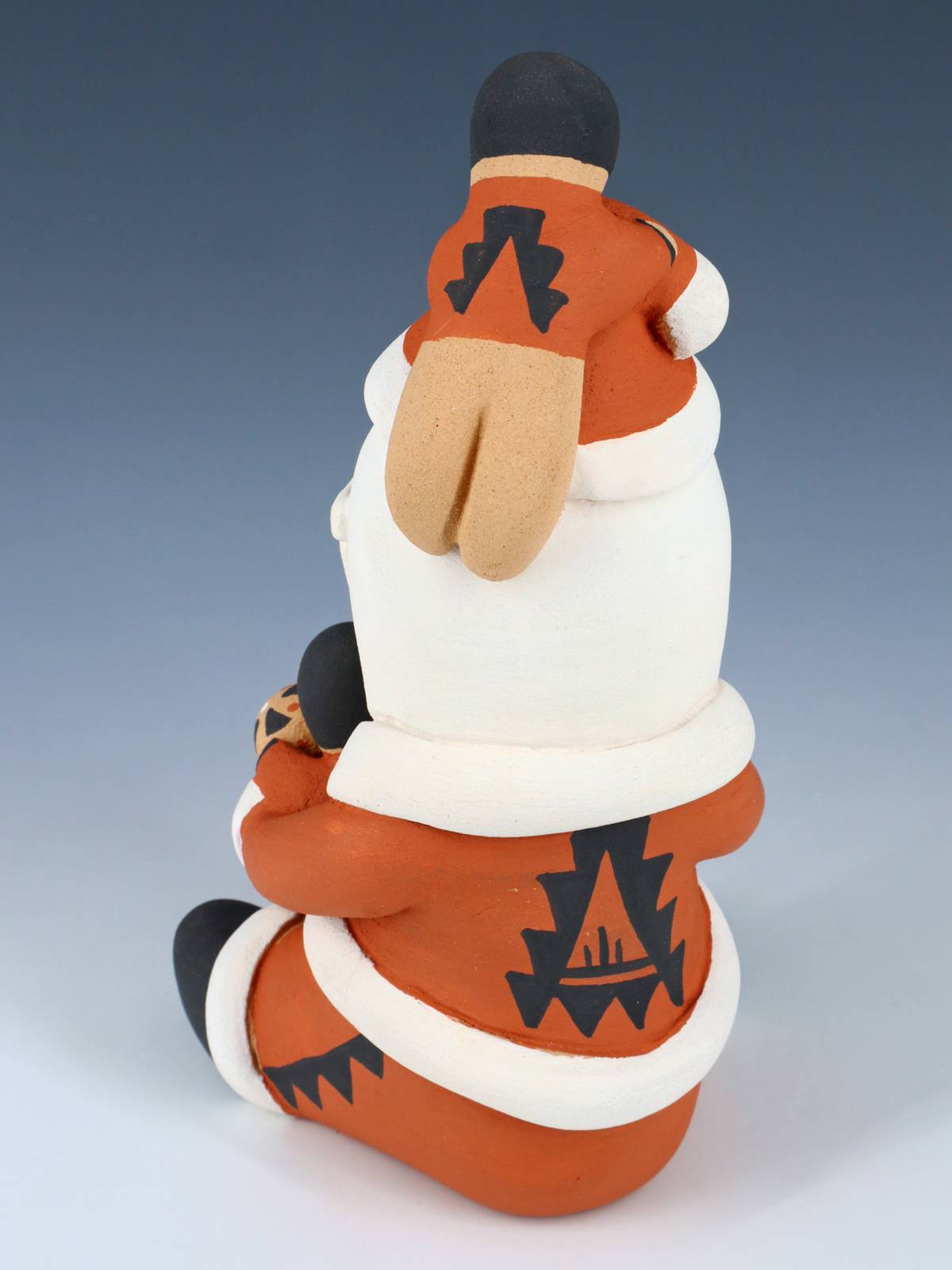 Jemez Pueblo Pottery Santa Claus Storyteller Figurine - PuebloDirect.com