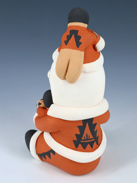 Jemez Pueblo Pottery Santa Claus Storyteller Figurine - PuebloDirect.com